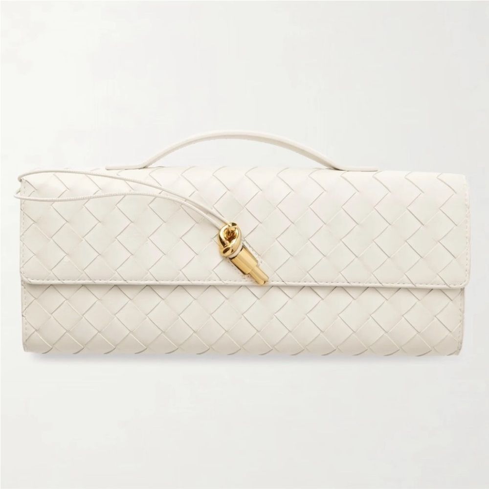 Few Moda Theia Cream Vegan Leather Structured Convertible Clutch Crossbody Nwt — image 3 of 8